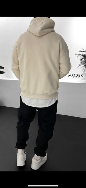 Hoodie beige Motto