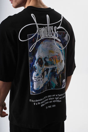 T-shirt skull black over size