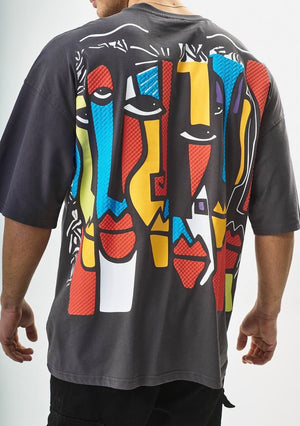 T-shirt Your turn black over size