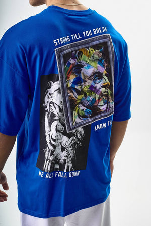 T-shirt Strong Blue over size