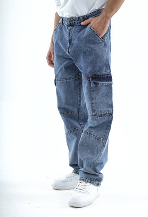 Cargo Jeans Dark Blue