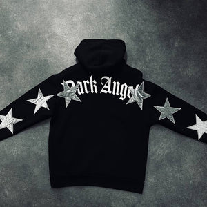 Hoodie Black a star Over Size