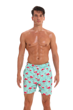 Swimming shorts flamingo Light Green