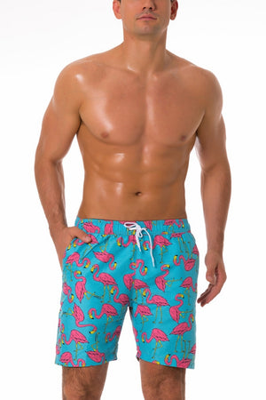 Swimming shorts flamingo Blue