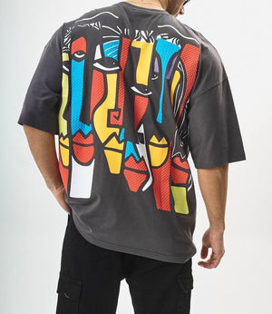 T-shirt Your turn black over size