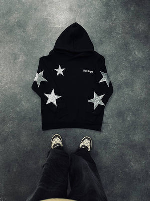 Hoodie Black a star Over Size