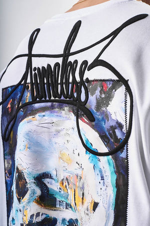 T-shirt skull White over size