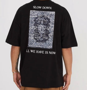 T-Shirt Slow Down Blue Over Size