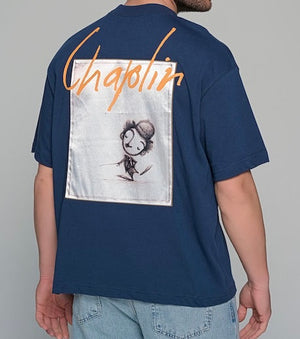 T-Shirt Chaplin Dark Blue Over Size