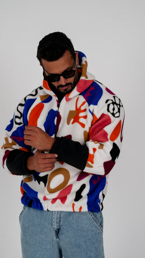 Hoodie Colorful zip-up