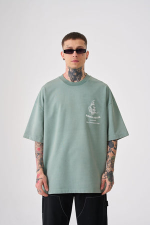 T shirt Thinkers Club Green over size