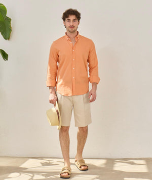 Linen shirt Orange