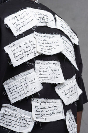 T-shirt over size newspaper Black