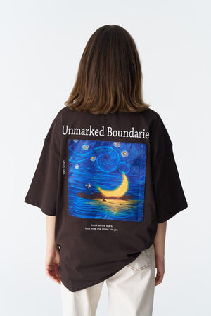 T-shirt over size Van Gogh Black