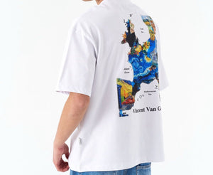 T-shirt over size Van Gogh Map