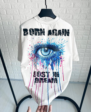 T shirt eyes lost white over size