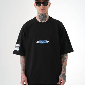 T shirt eyes black over size