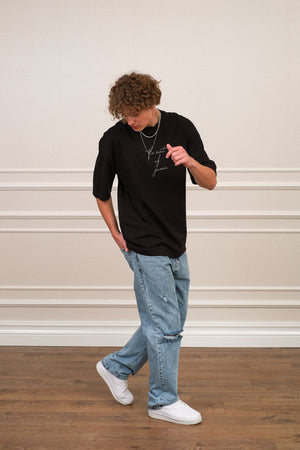 T shirt black gray