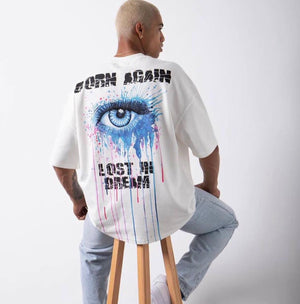 T shirt eyes lost white over size