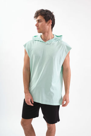 T Shirt Hooded Cut Light Green
