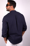 Linen Shirt Dark blue 2