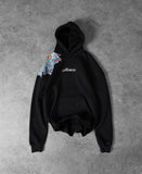 Hoodie Over Size Black Vintage