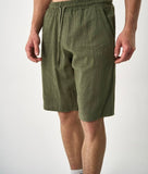 Short linen Dark Green