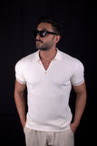 Linen Polo Shirt Beige 2