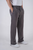 Pants Elastic Plain Dark Gray