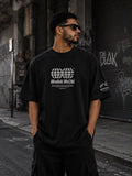 T-shirt over size Modek Word Black