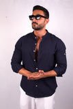 Linen Shirt Dark blue 2