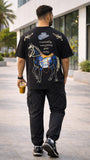 T-Shirt Black Horse Over Size