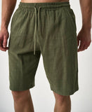 Short linen Dark Green