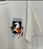 T-Shirt White horse Over Size 2