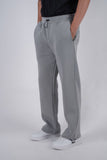 Pants Elastic Plain winter Gray