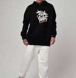 Hoodie Black Orange