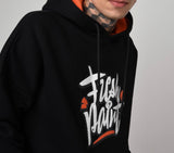 Hoodie Black Orange