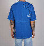 T-shirt Kaws Blue over Size