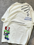 T-shirt Kaws Beige over Size