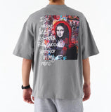 T-shirt over size Mona Lisa Grey