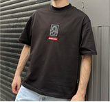T-shirt over size Mona Lisa Black
