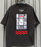 T-shirt over size Mona Lisa Black