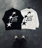 Hoodie  Over Size start white