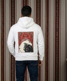 Hoodie Over Size horse black and white