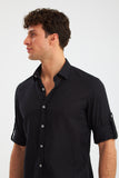 Linen Shirt black