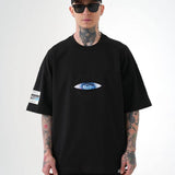 T shirt eyes black over size