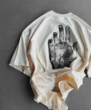 T shirt Peace White over size