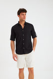 Linen Shirt black