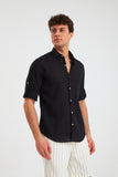 Linen Shirt black