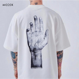 T shirt Peace White over size